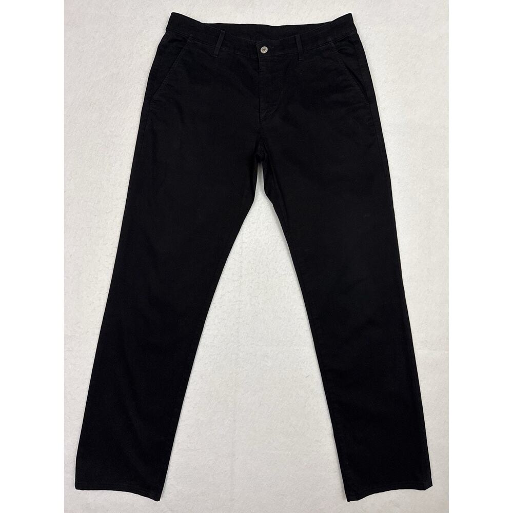 AG Adriano Goldschmied Mens Size 33R The Lux Khaki Tailored Trouser Pants Black